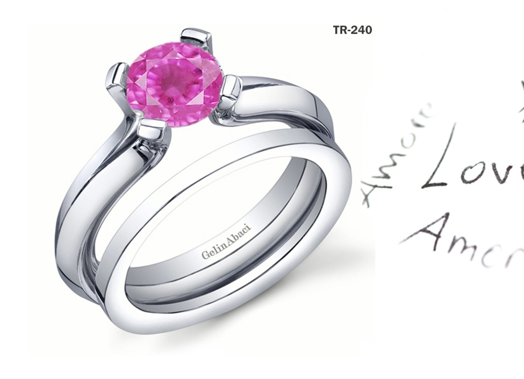 Premier Diamond Jewelry: Tension Set Pink Sapphire Diamond Rings