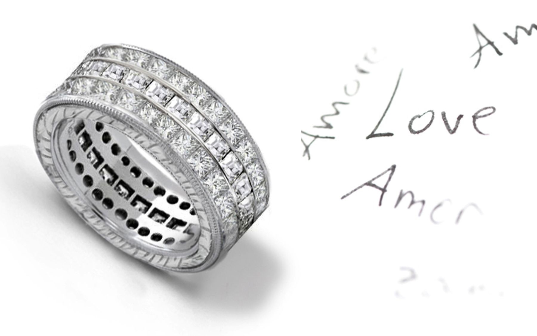 'Must Have': Impressive Triple Stacked Shimmering Diamond Eternity Bands
