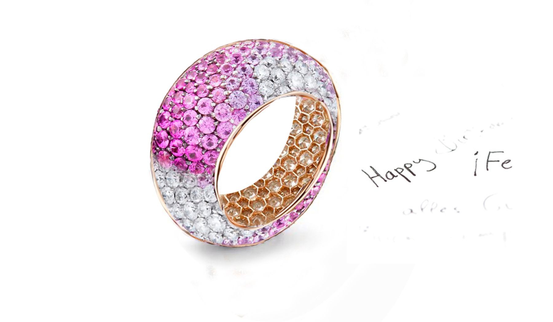 Fabulous Multi-Colored Diamonds & Precious Stones Eternity Band Rings