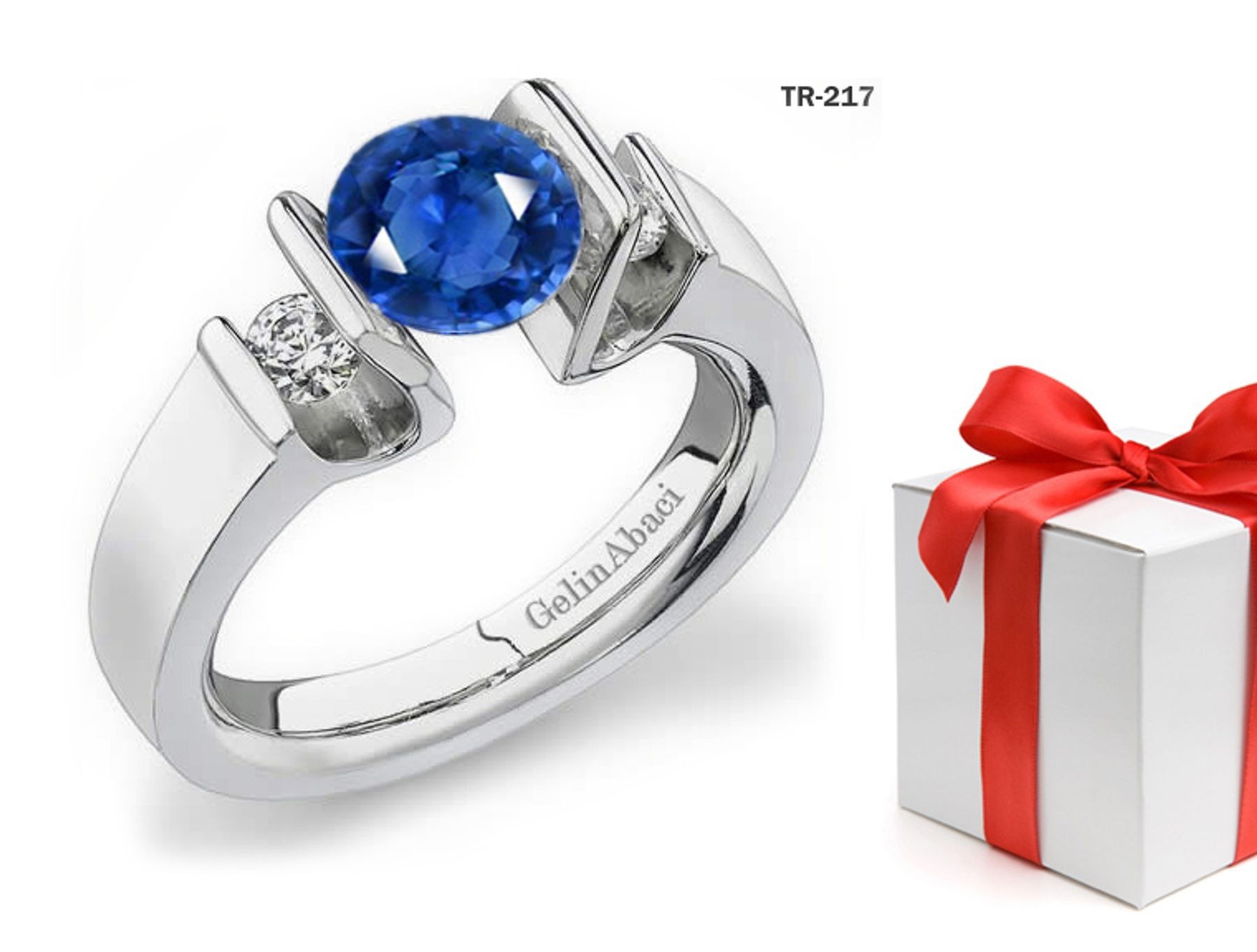 New Arrivals: Designer Diamond & Sapphire Tension Set Diamond Engagement Rings