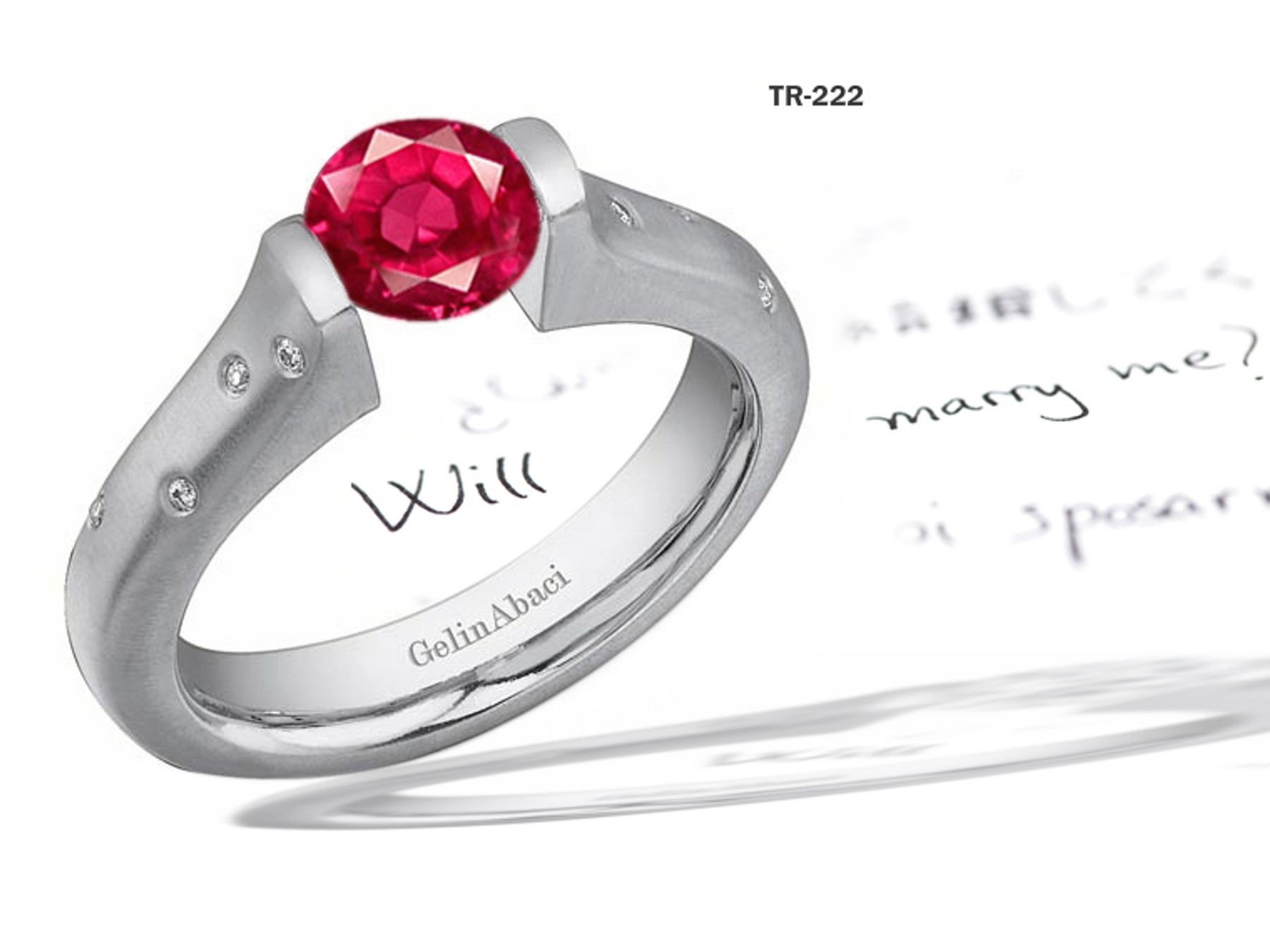 New Arrivals: Designer Diamond & Ruby Tension Set Diamond Engagement Rings