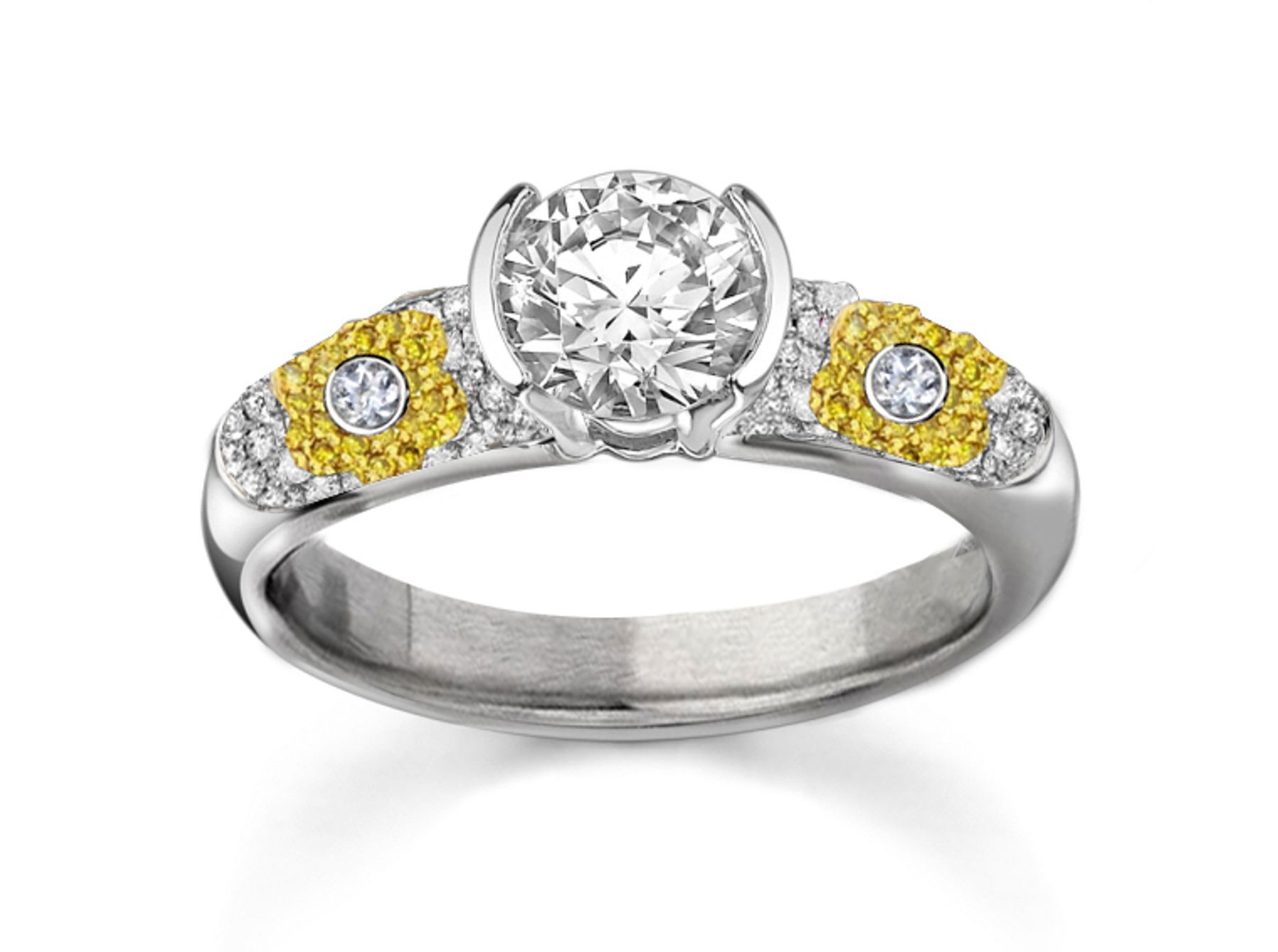 Imagination: Yellow Sapphire & Diamond Micro Pave Ring