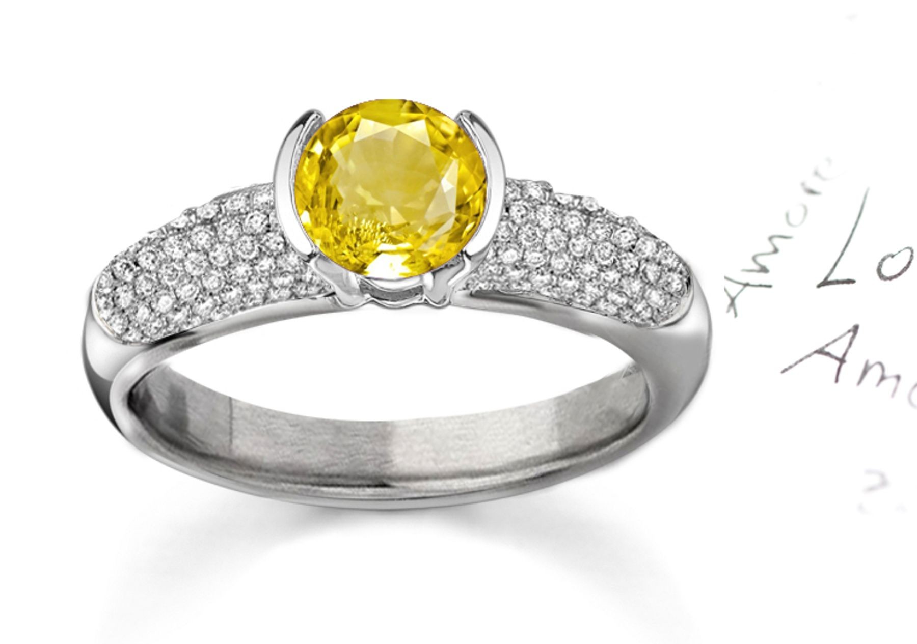 Art of the Jewel: Yellow Sapphire & Diamond Pave Ring