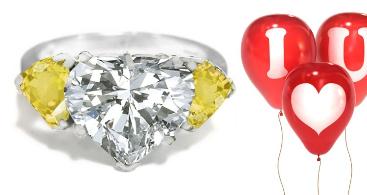 2013 Catalog No. 5 - Product Details: Diamond Heart & Yellow Sapphire Hearts Engagement Rings