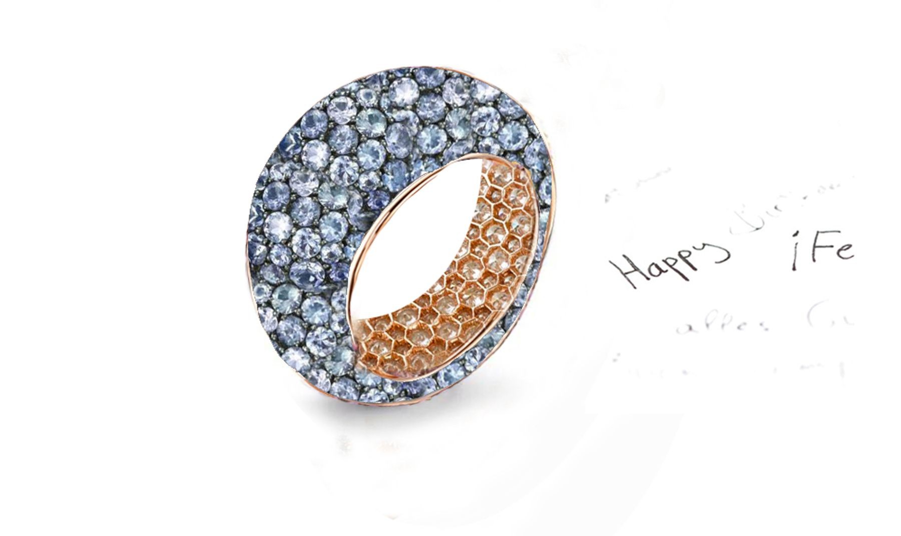 Fabulous Multi-Colored Diamonds & Precious Stones Eternity Band Rings