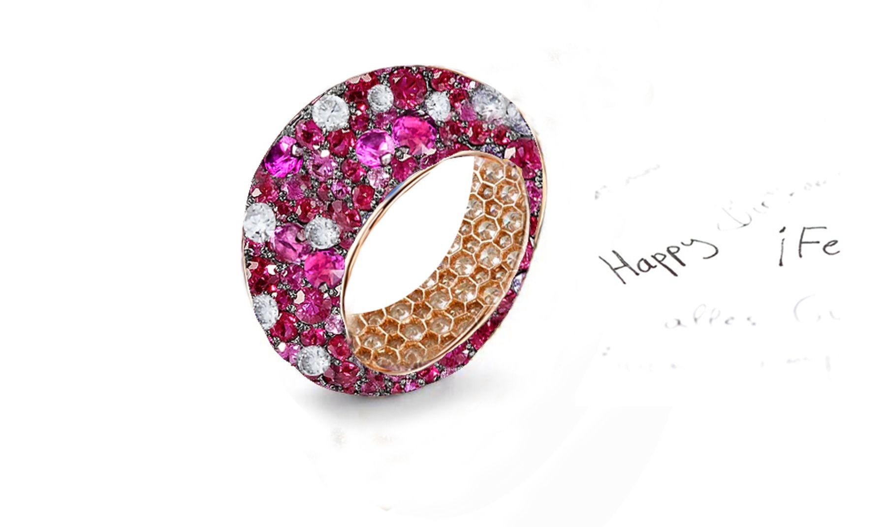 Enjoy the Magic of  White Diamonds and Colored Stone Eternity Rings and Bands