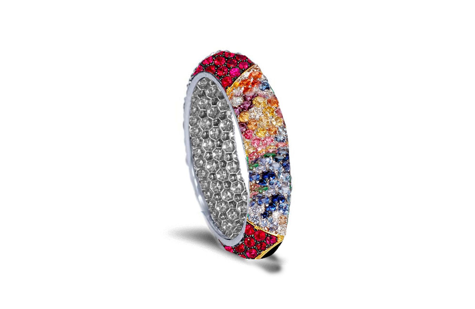 The Perfect Alternative Sparkling White Diamonds & Colored Stone Eternity Rings