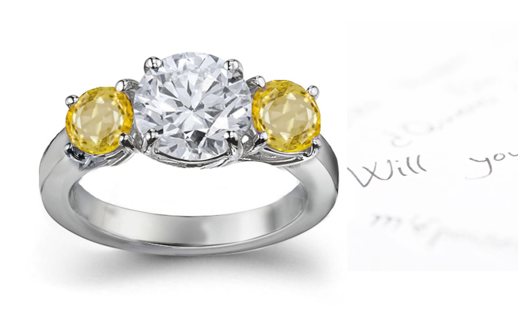Pure & Sparkling: Yellow Sapphire & Diamond Engagement Ring