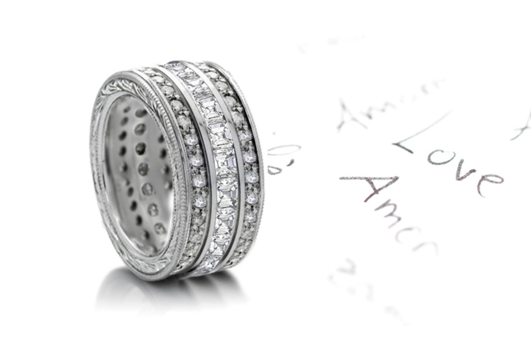 Sparkling Diamonds: New Triple Shimmering Diamond Eternity Bands