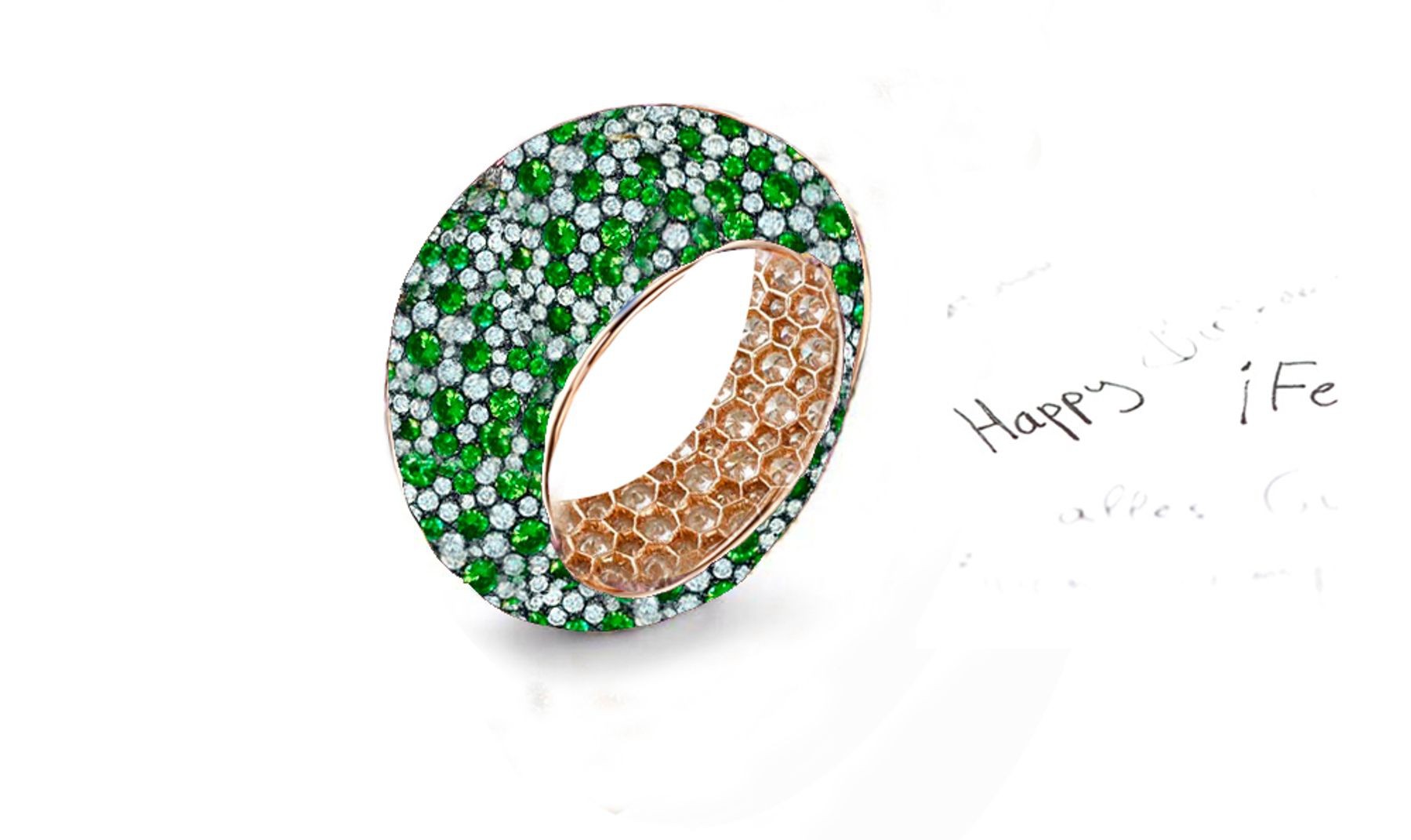 Enjoy the Magic of  White Diamonds and Colored Stone Eternity Rings and Bands