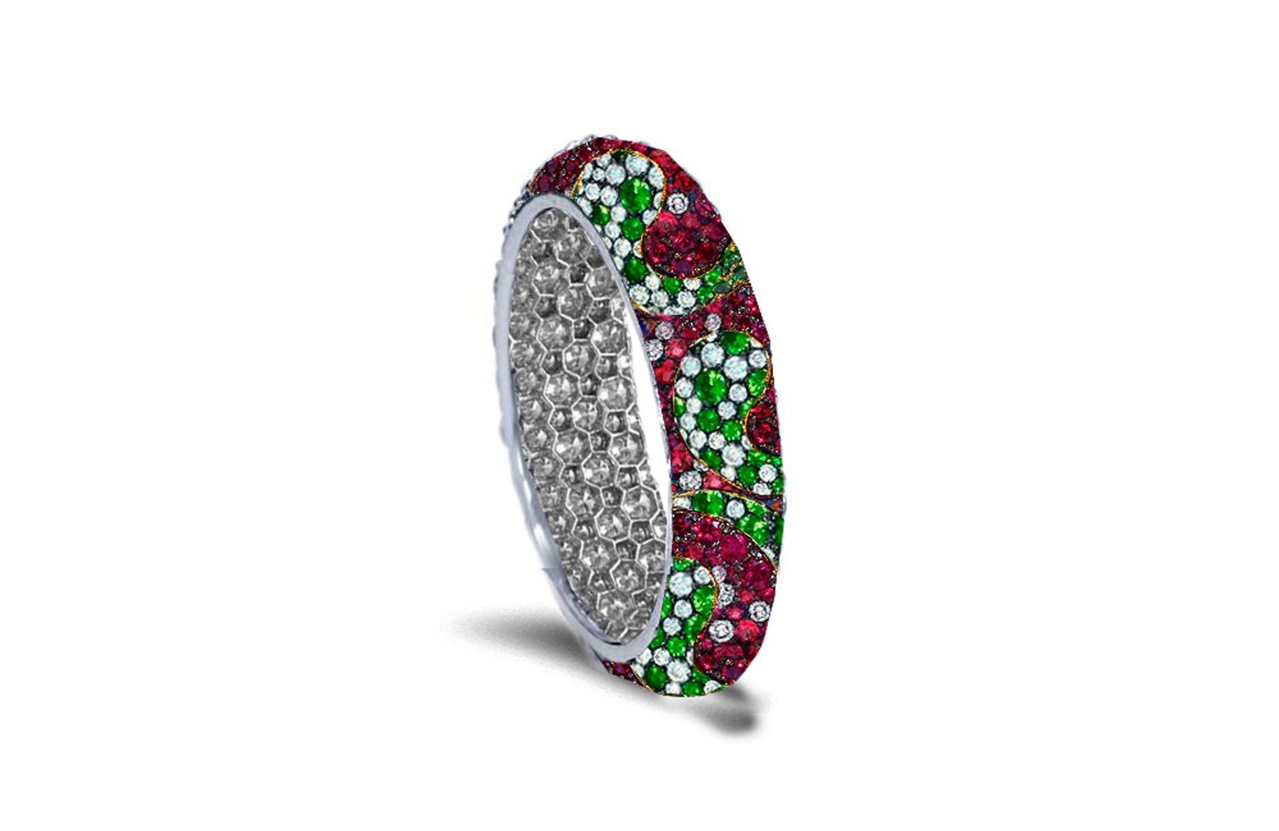 Mark Life's Many Milestones With White Diamonds and Colored Stone Eternity Rings as Wedding Anniversary Bands