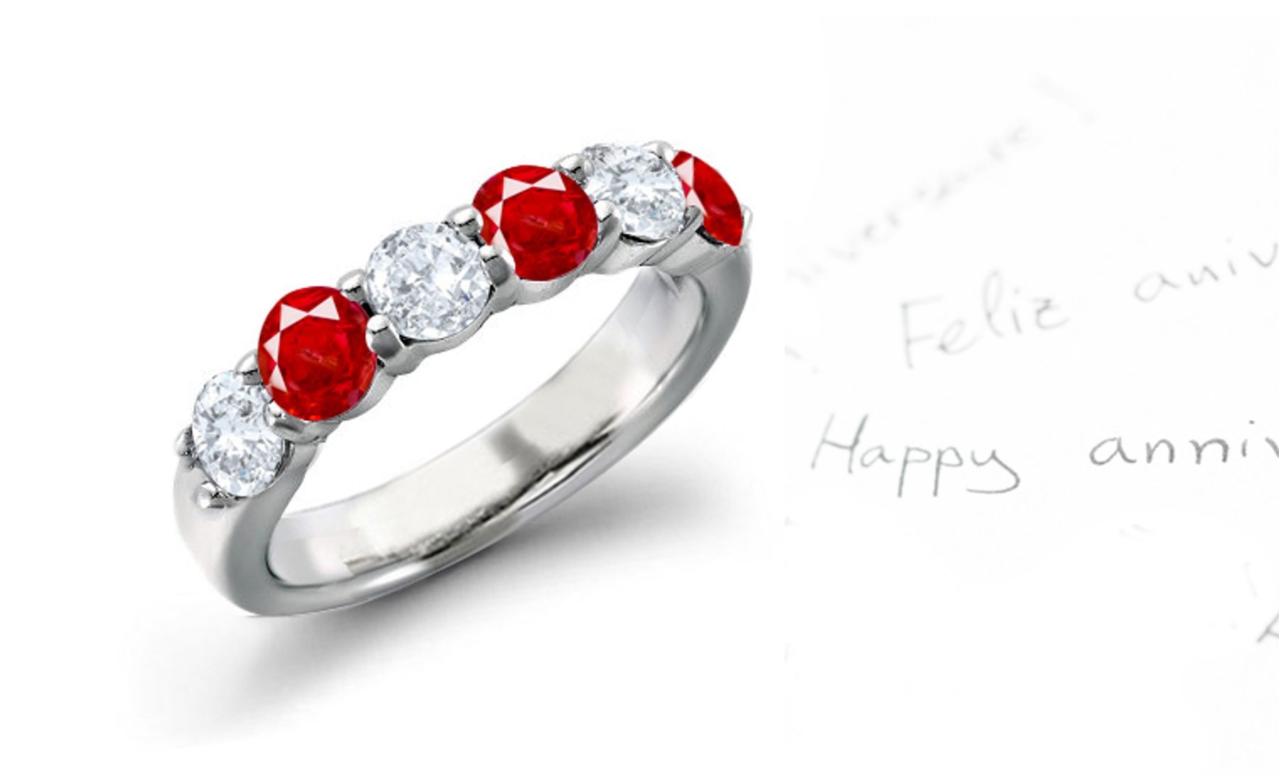 Stylish, Essential, Classical: Gold Ruby & Diamond Eternity Ring