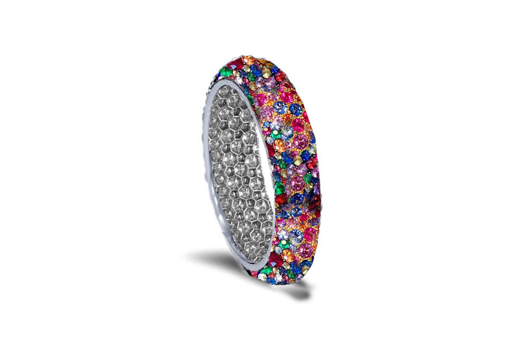 Mark Life's Many Milestones With White Diamonds and Colored Stone Eternity Rings as Wedding Anniversary Bands