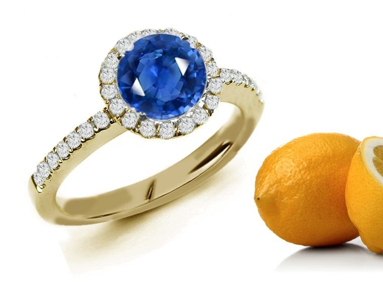 The Ruby, The Emerald or Sapphire: Simple Antique Diamond Sapphire Gold Ring