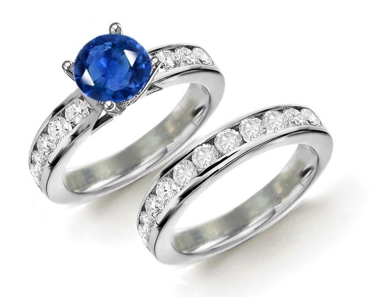 Poetic Fancy Represented: Rare Fine Deep Blue Diamond & Sapphire Ring Created in 14k White Gold Requisite Size 5 6 7