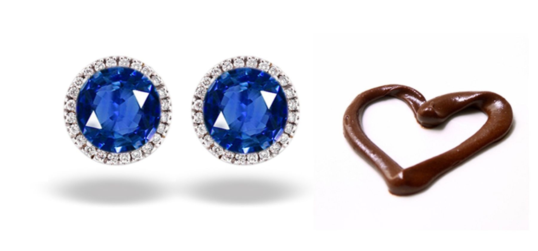 Recently Manufacture Designer Colored Gemstone Jewelry: Blue Sapphire & Diamond Studded Earrings