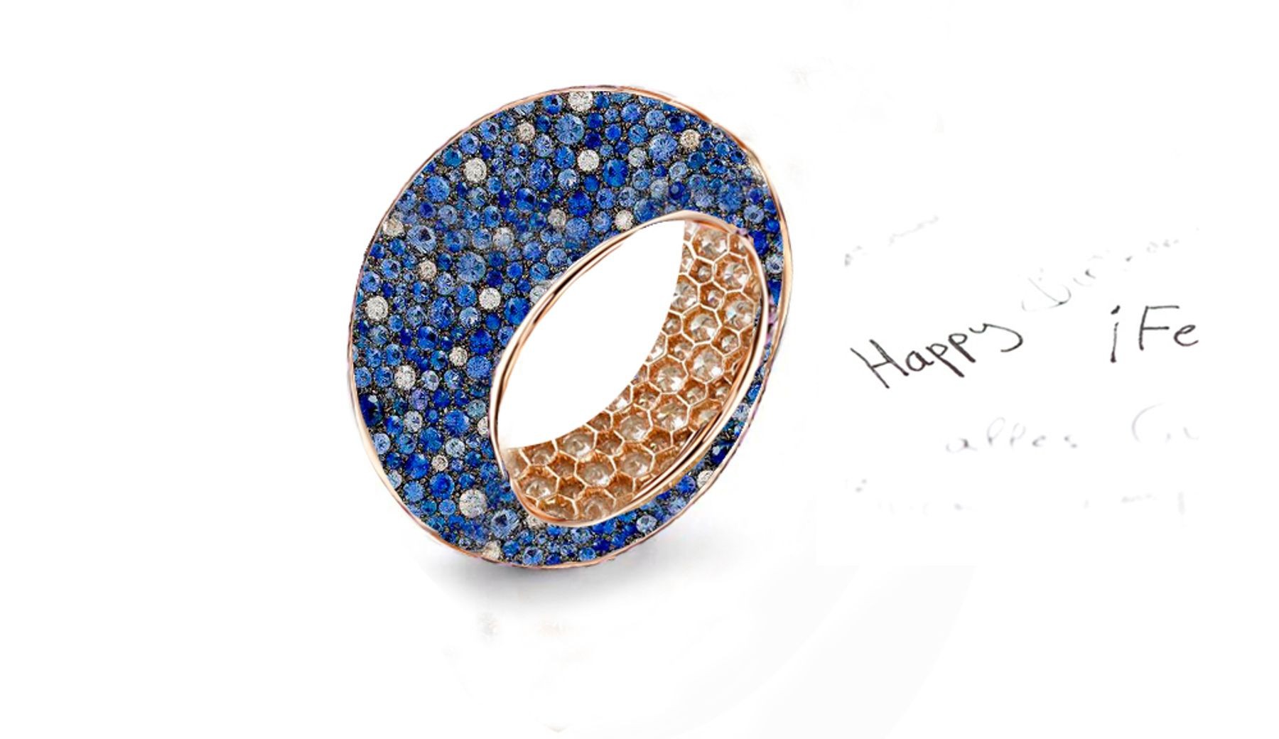 Fabulous Multi-Colored Diamonds & Precious Stones Eternity Band Rings