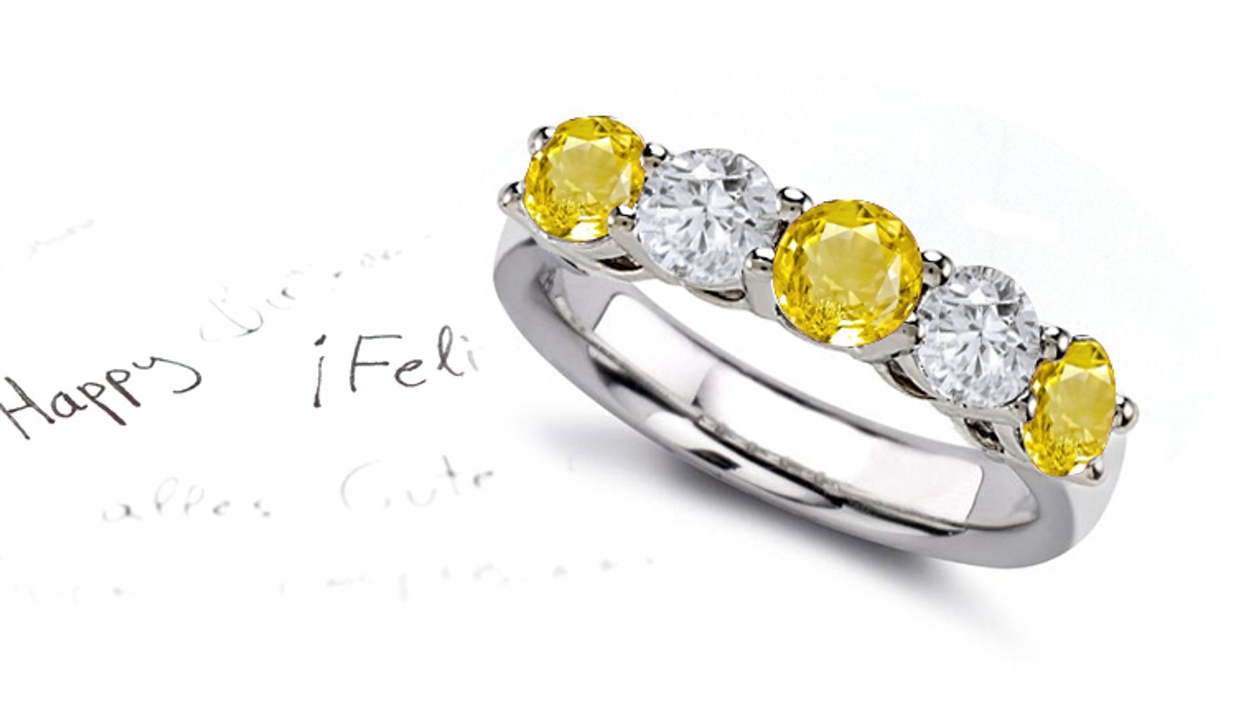 New Arrivals - Yellow Sapphire & Diamond Wedding Rings