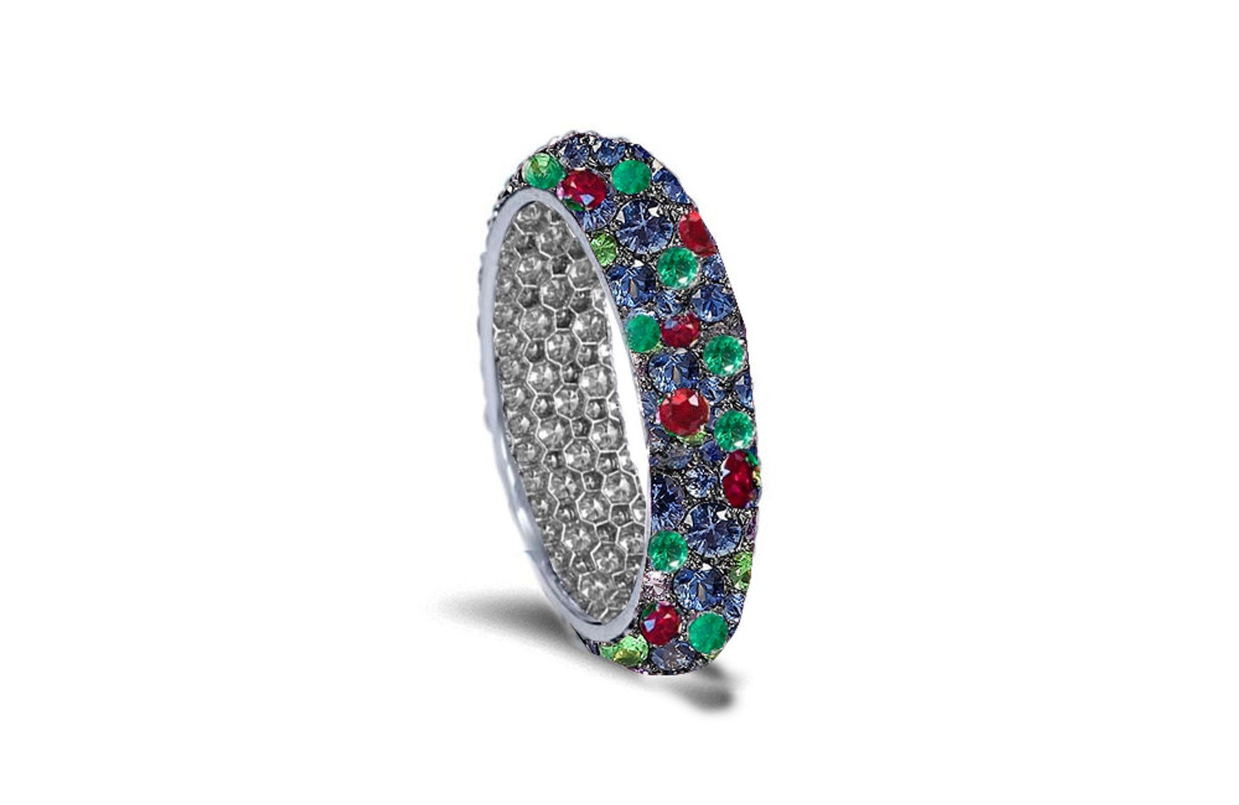 Mark Life's Many Milestones With White Diamonds and Colored Stone Eternity Rings as Wedding Anniversary Bands