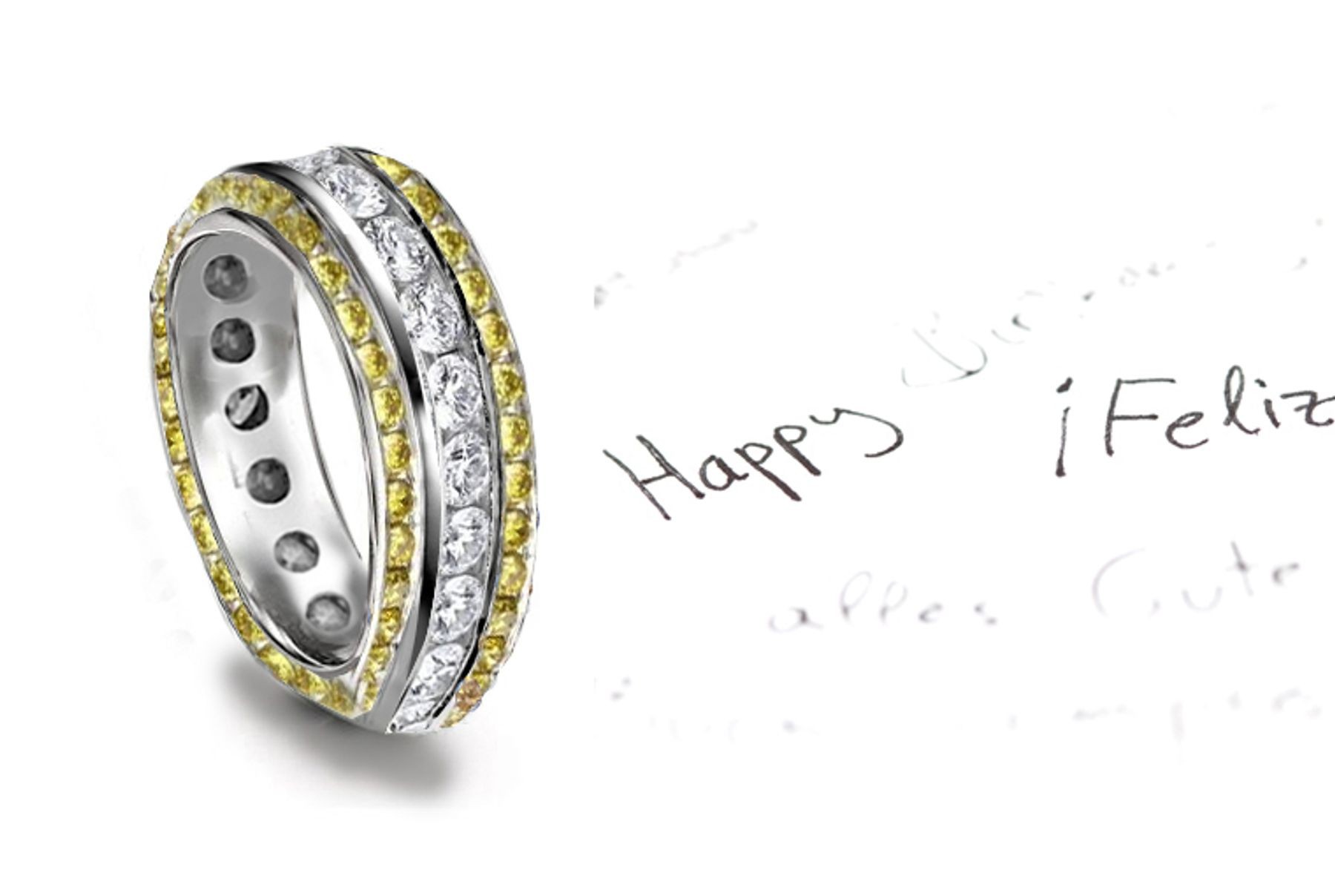 Elegant: Sparkling Yellow & White Diamonds