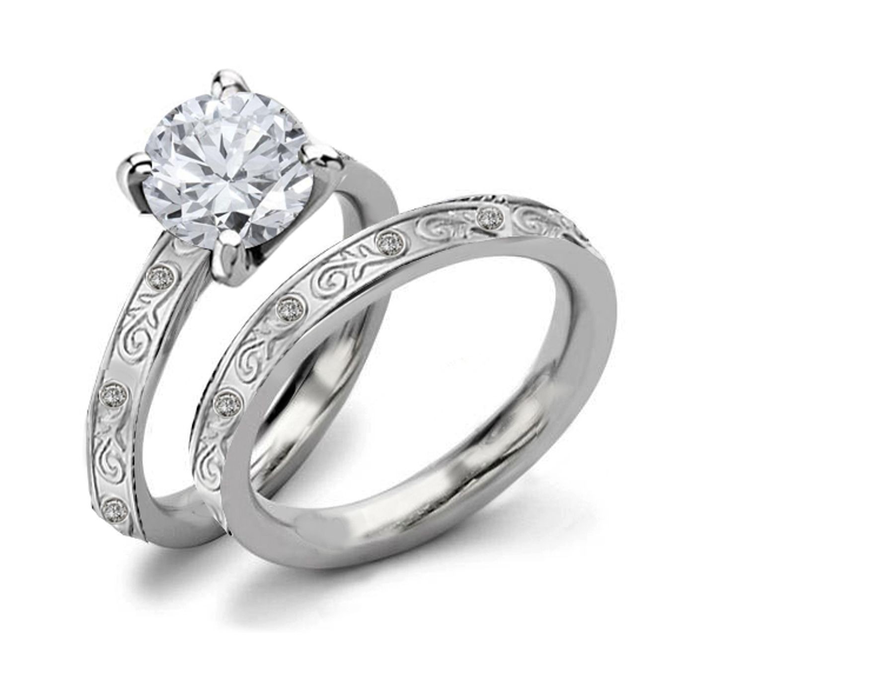 Premier Designer Diamond Engagement & Wedding Rings Set