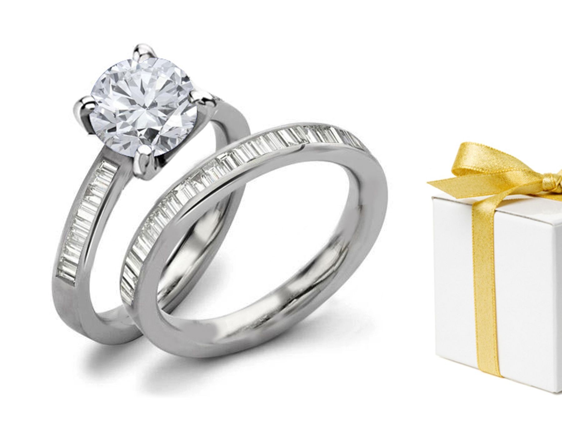 Premier Designer Diamond Engagement & Wedding Rings Set