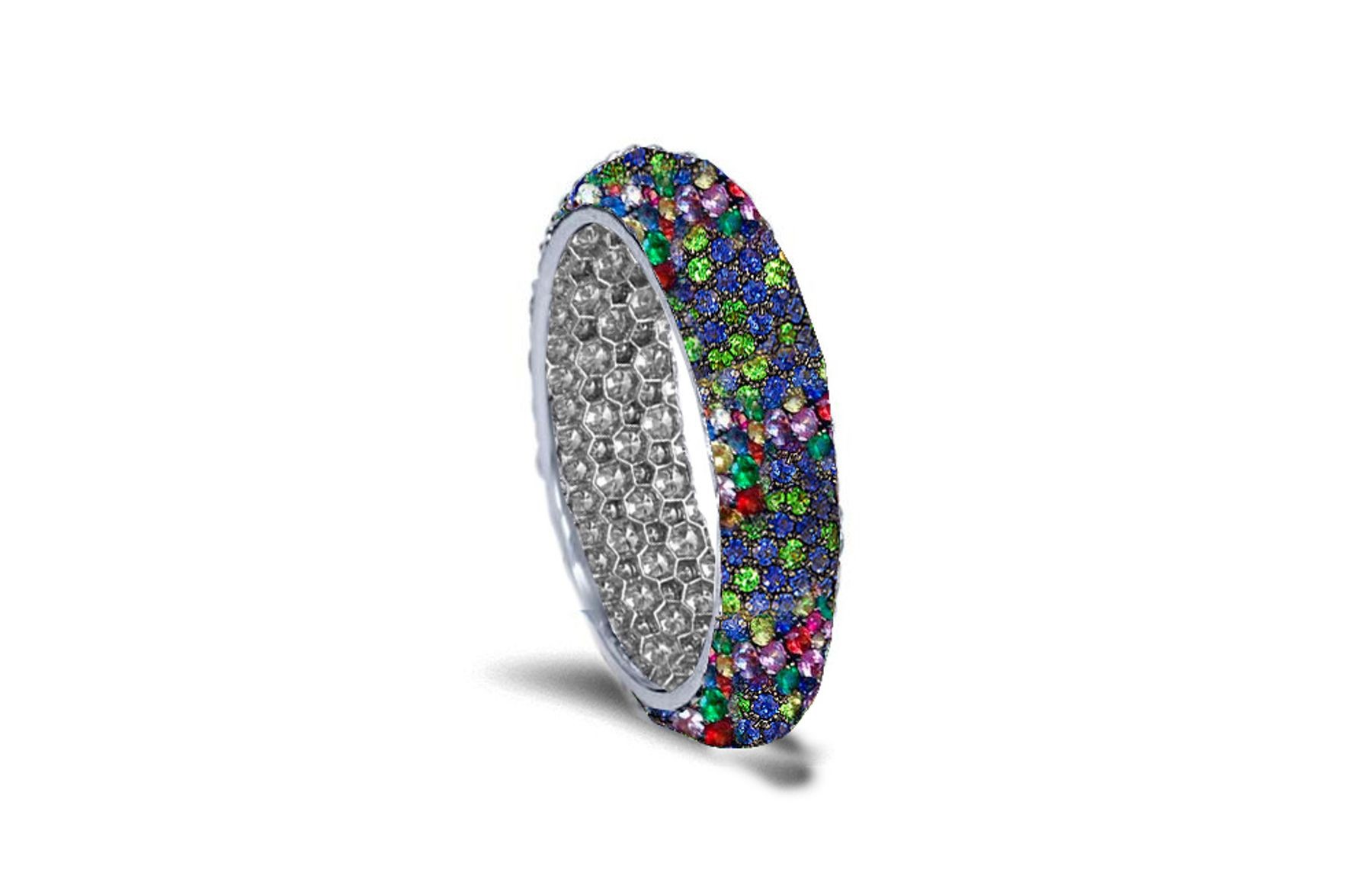 Mark Life's Many Milestones With White Diamonds and Colored Stone Eternity Rings as Wedding Anniversary Bands