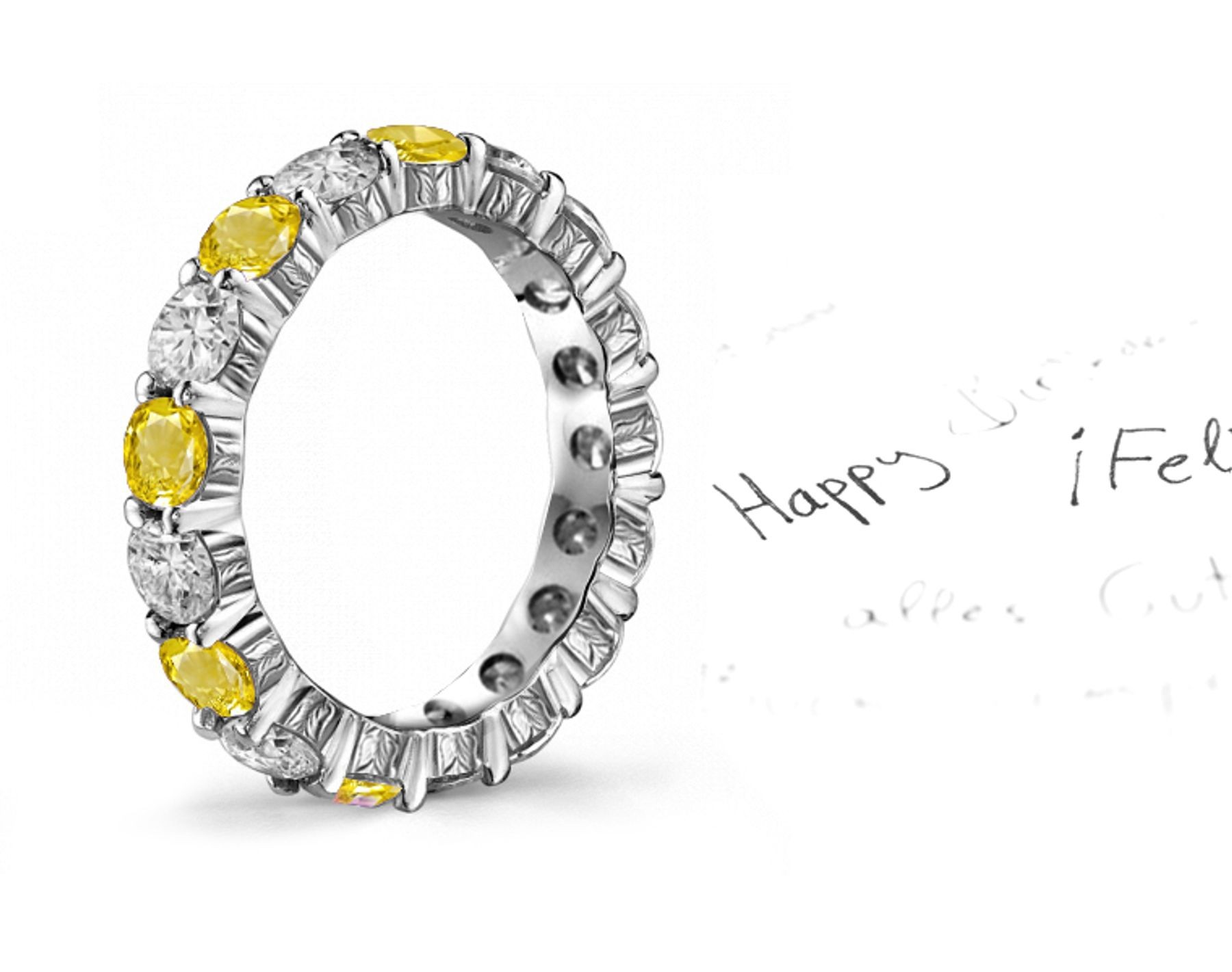 Yellow Sapphire & Diamond Rings