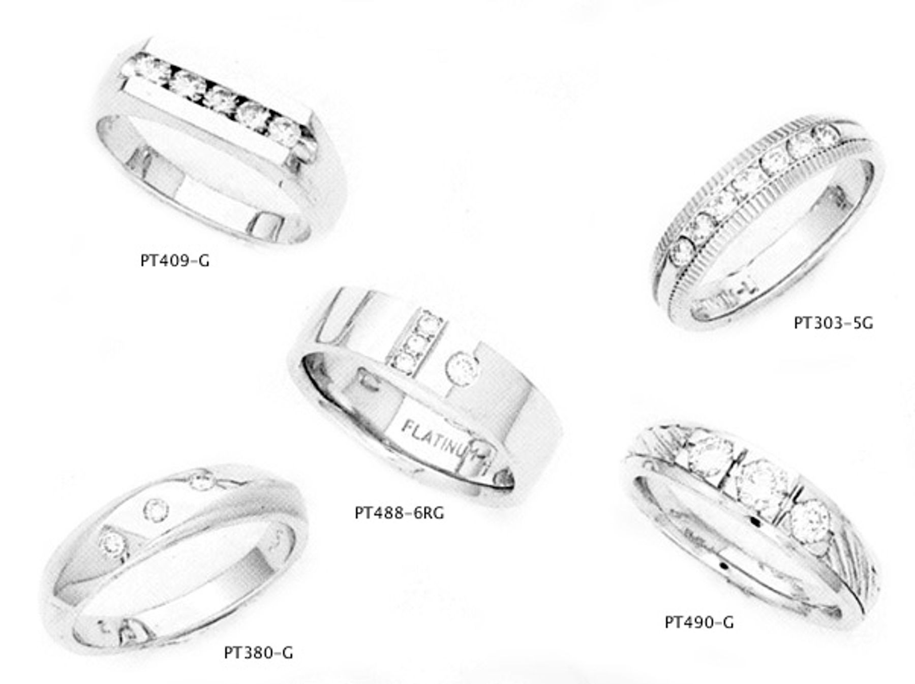 Platinum Channel Set Rings