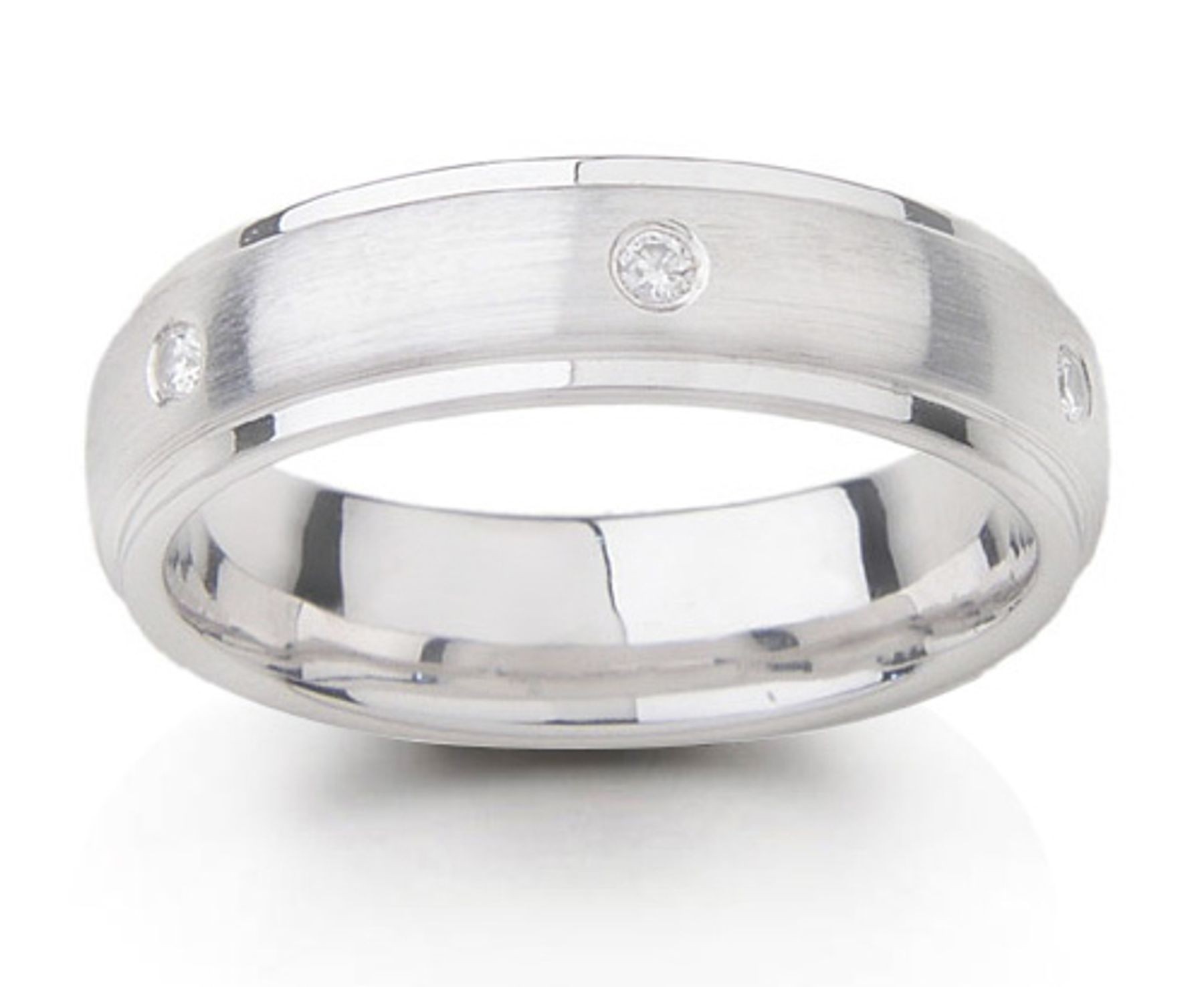 Burnish Set Mens Diamond Wedding & Anniversary Bands