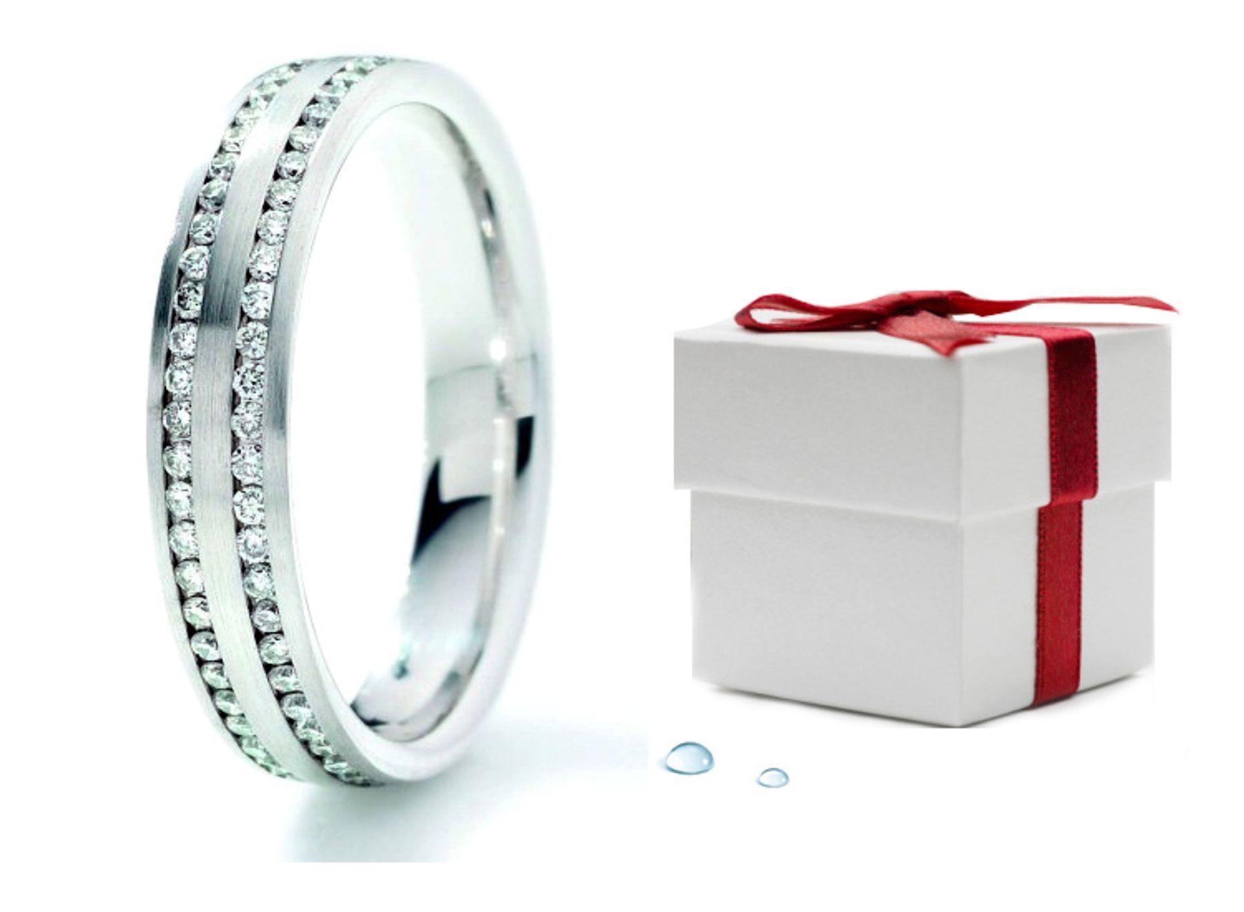 Eternity Ring: Platinum Channel Set Round Diamond Eternity Bands