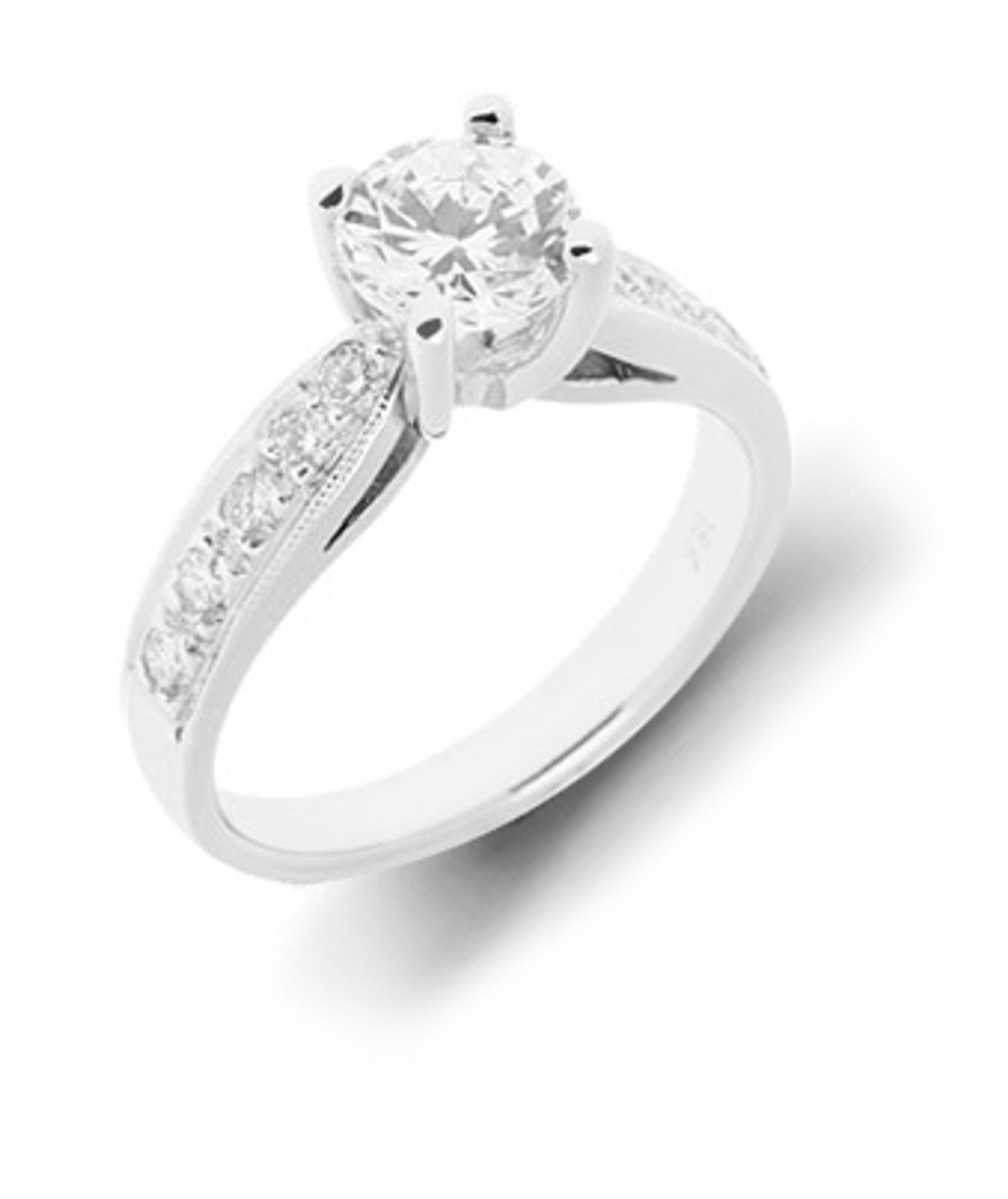 Diamond Engagement Ring Side Accent Ring. 