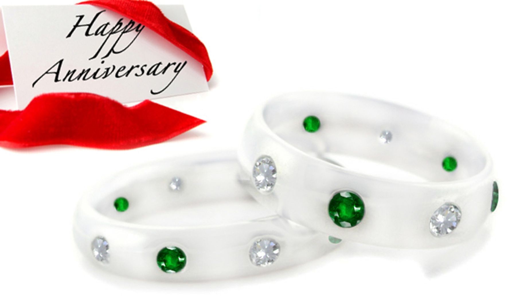 Platinum Burnish Set Emerald & Diamond Mens & Womens Rings