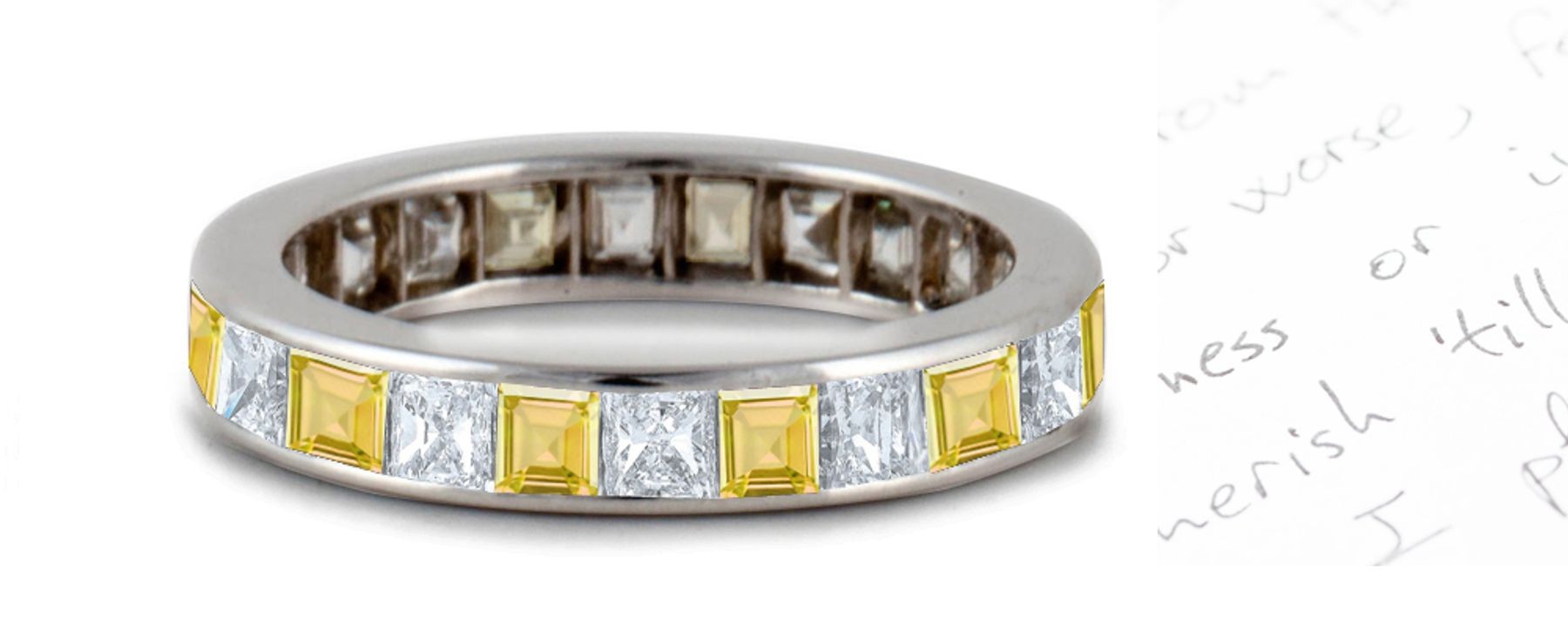 New Arrivals - Yellow Sapphire & Diamond Wedding Rings