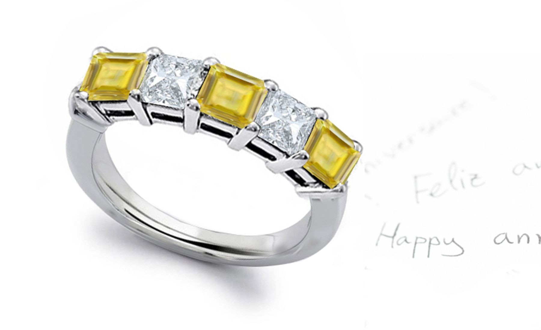 New Arrivals - Yellow Sapphire & Diamond Wedding Rings