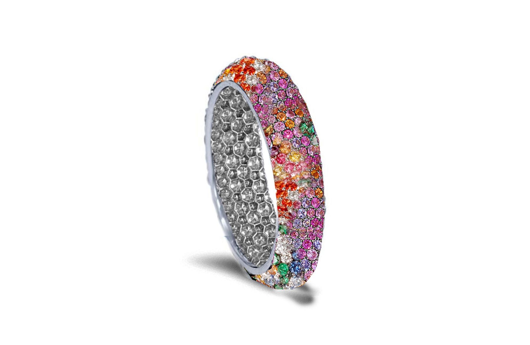 The Enduring Allure of Sparkling White Diamonds & Colored Stone Eternity Rings