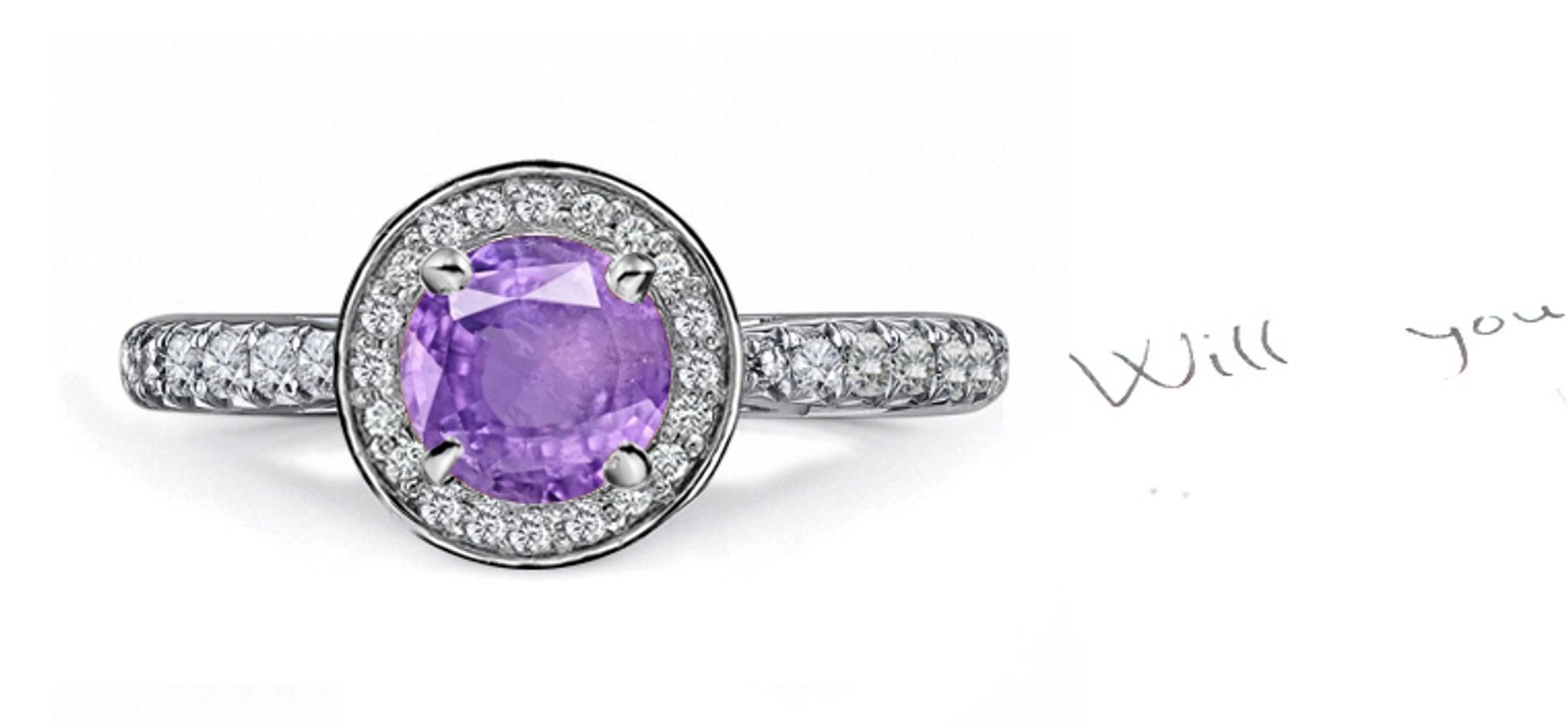 Exquisite: A Brilliant Purple Sapphire & Diamond Ring