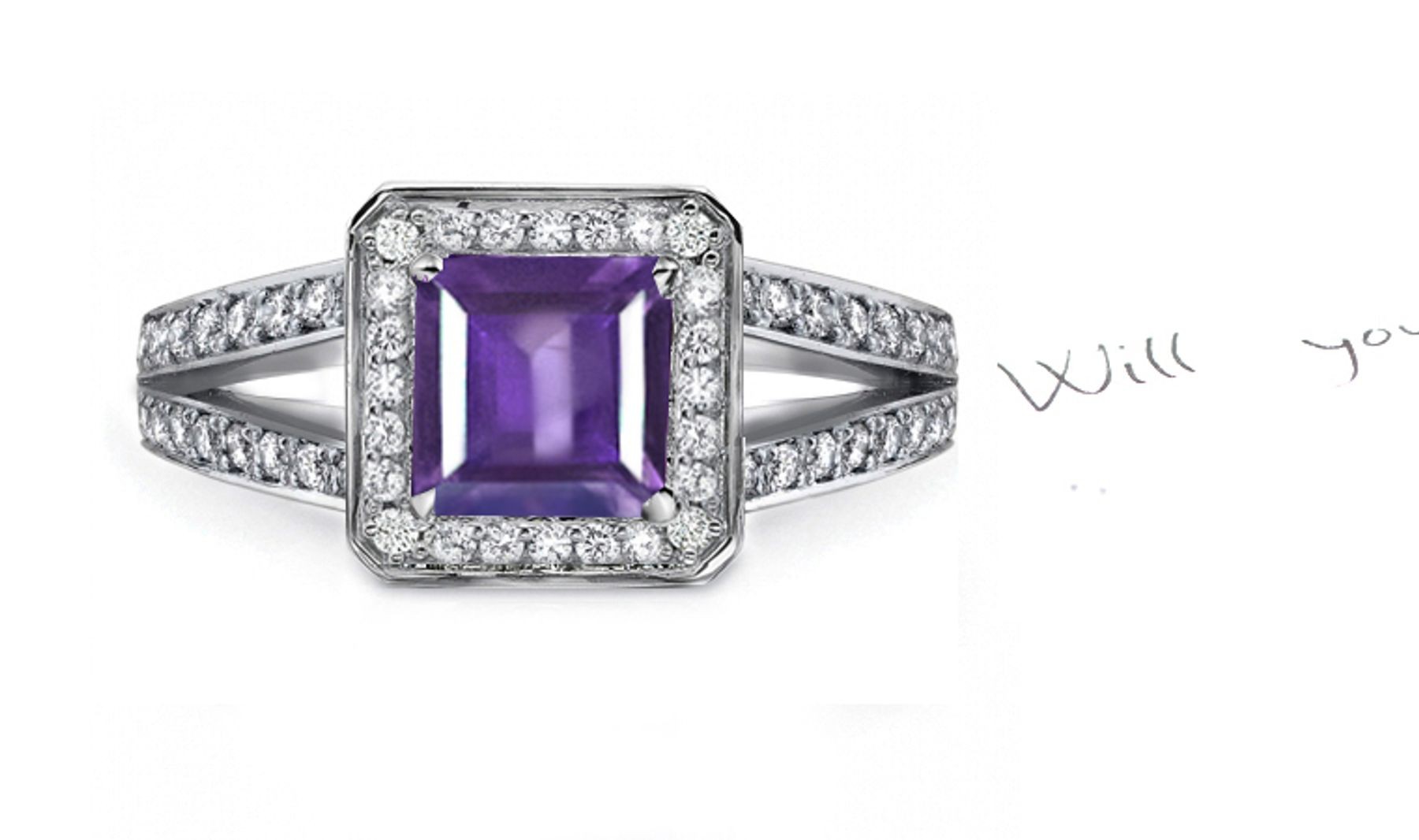 Timeless: A Stylish Purple Sapphire & Diamond Ring