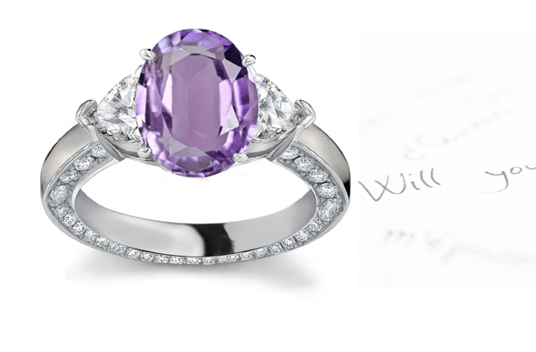 Truly Unique Diamond & Very Popular Purple Sapphire Rings