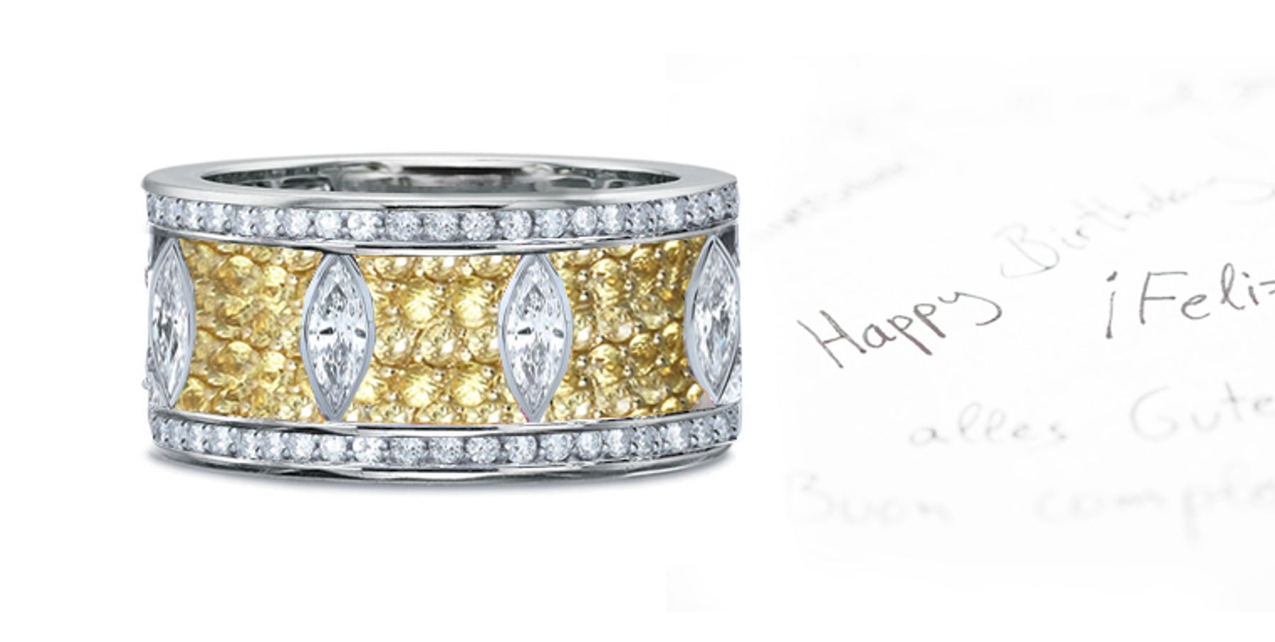 This Dark Blue Sapphire Diamond Wedding Ring Will Go A Great Distance