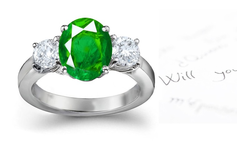 One-of-a- kind Emerald & Diamond Anniversary Ring