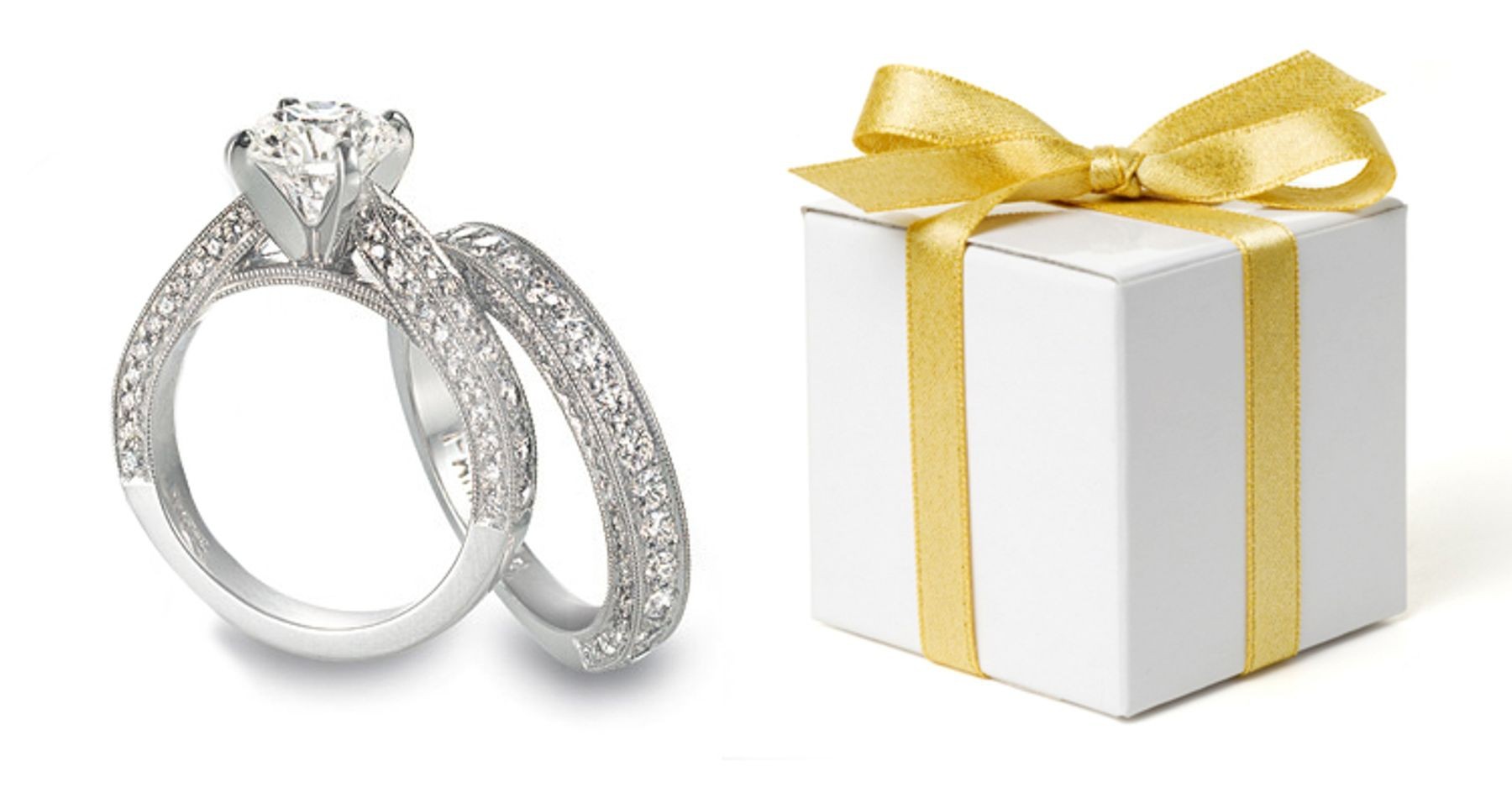 Brilliant Diamond Accents Engagement Ring. 