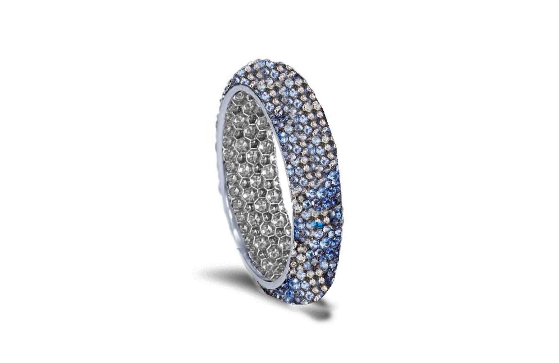 Representing Eternal Love Sparkling White Diamonds & Colored Stone Eternity Rings
