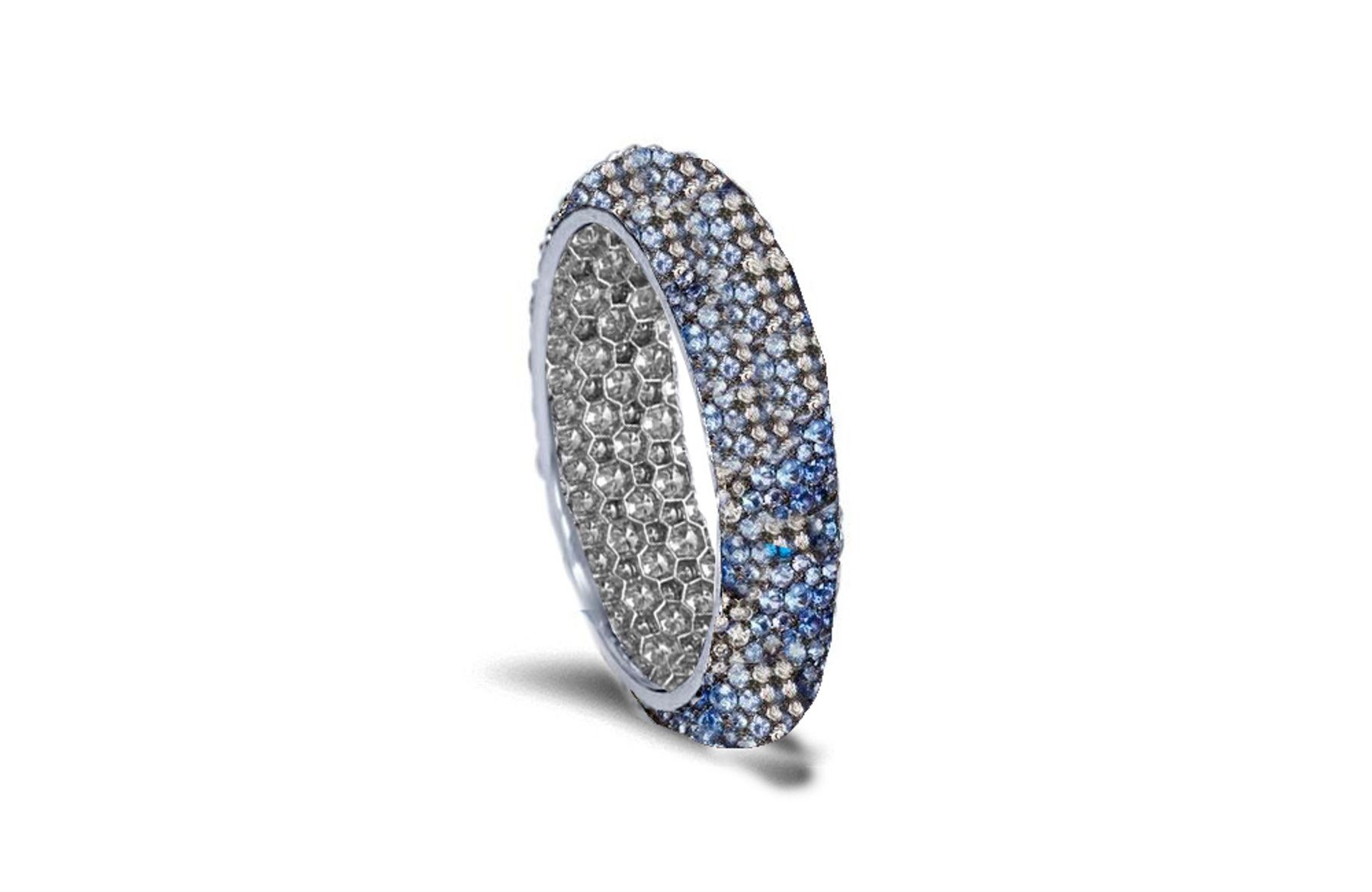 Representing Eternal Love Sparkling White Diamonds & Colored Stone Eternity Rings