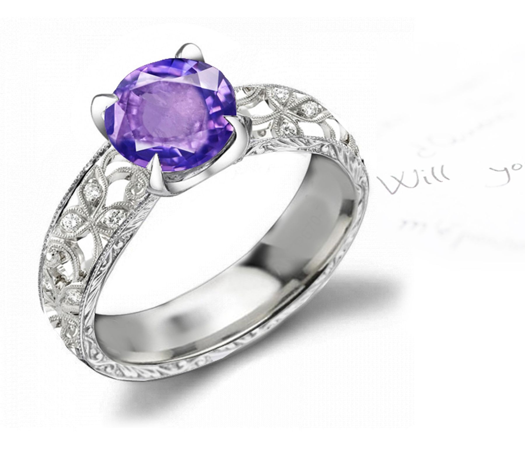 Finely Crafted Very Popular Purple Sapphire Rings