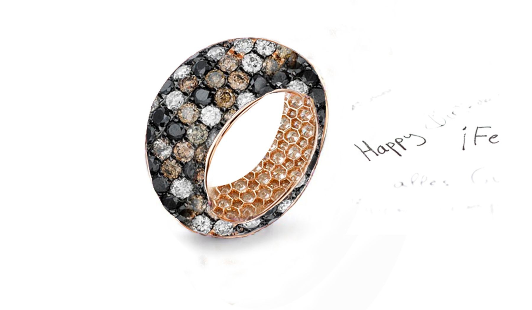 Fabulous Multi-Colored Diamonds & Precious Stones Eternity Band Rings