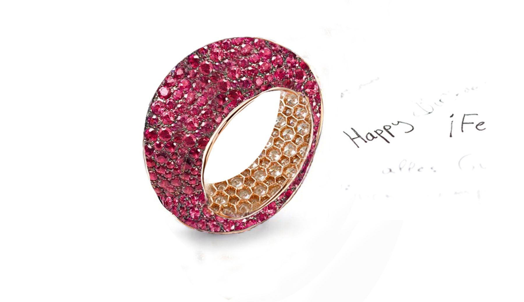 Fabulous Multi-Colored Diamonds & Precious Stones Eternity Band Rings