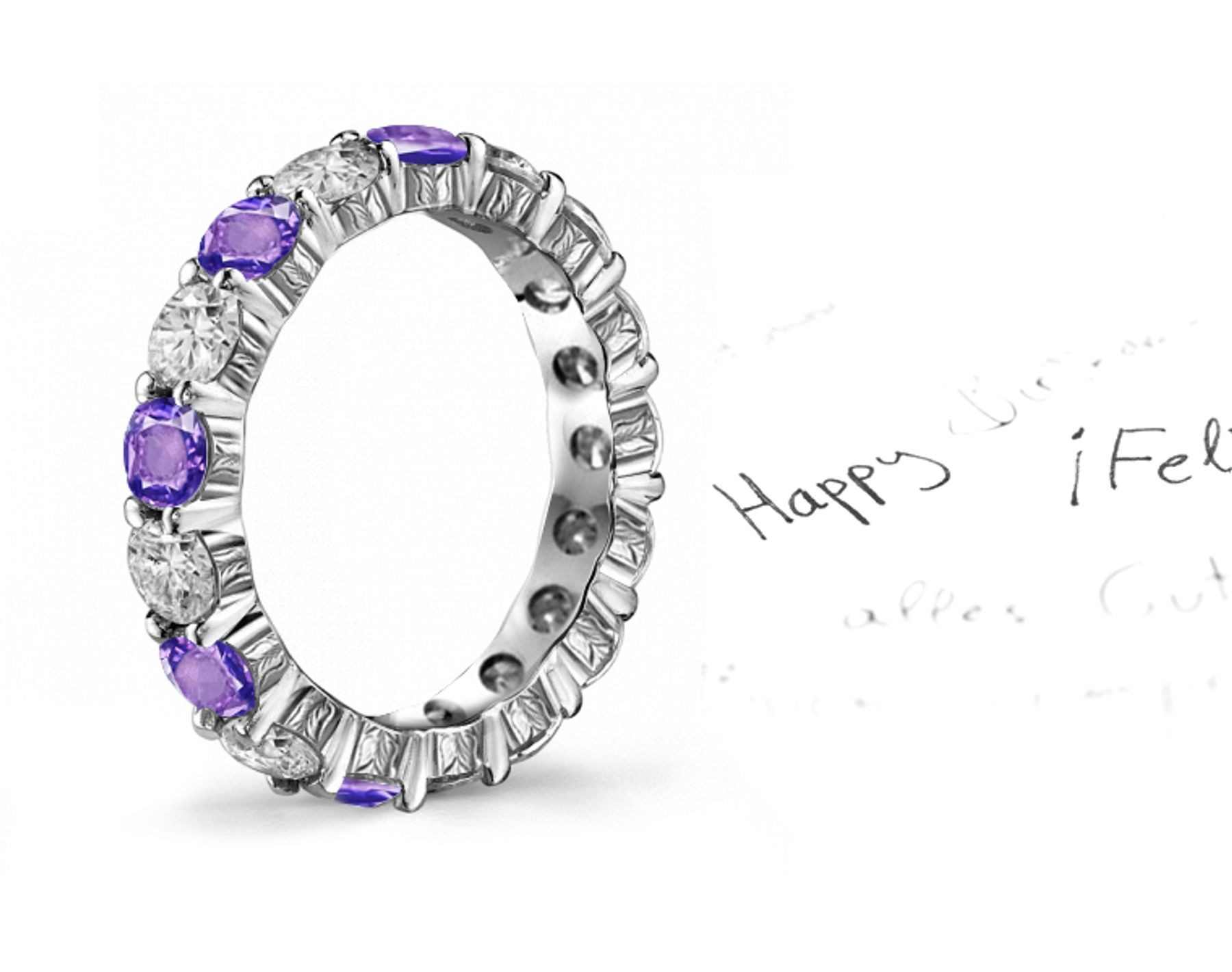 Sapphire &- Diamond Wedding Rings