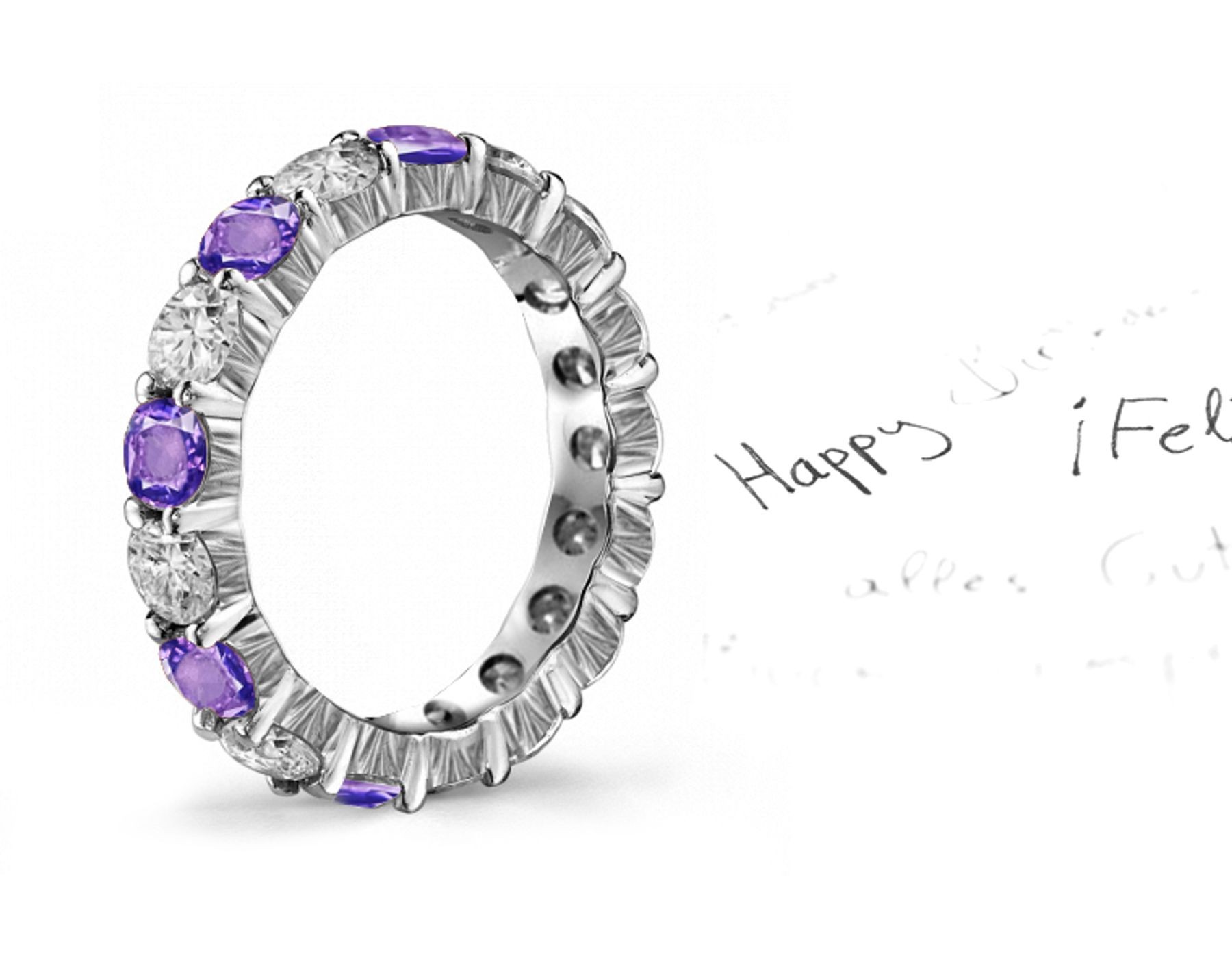 Diamond & Sapphire Wedding Rings