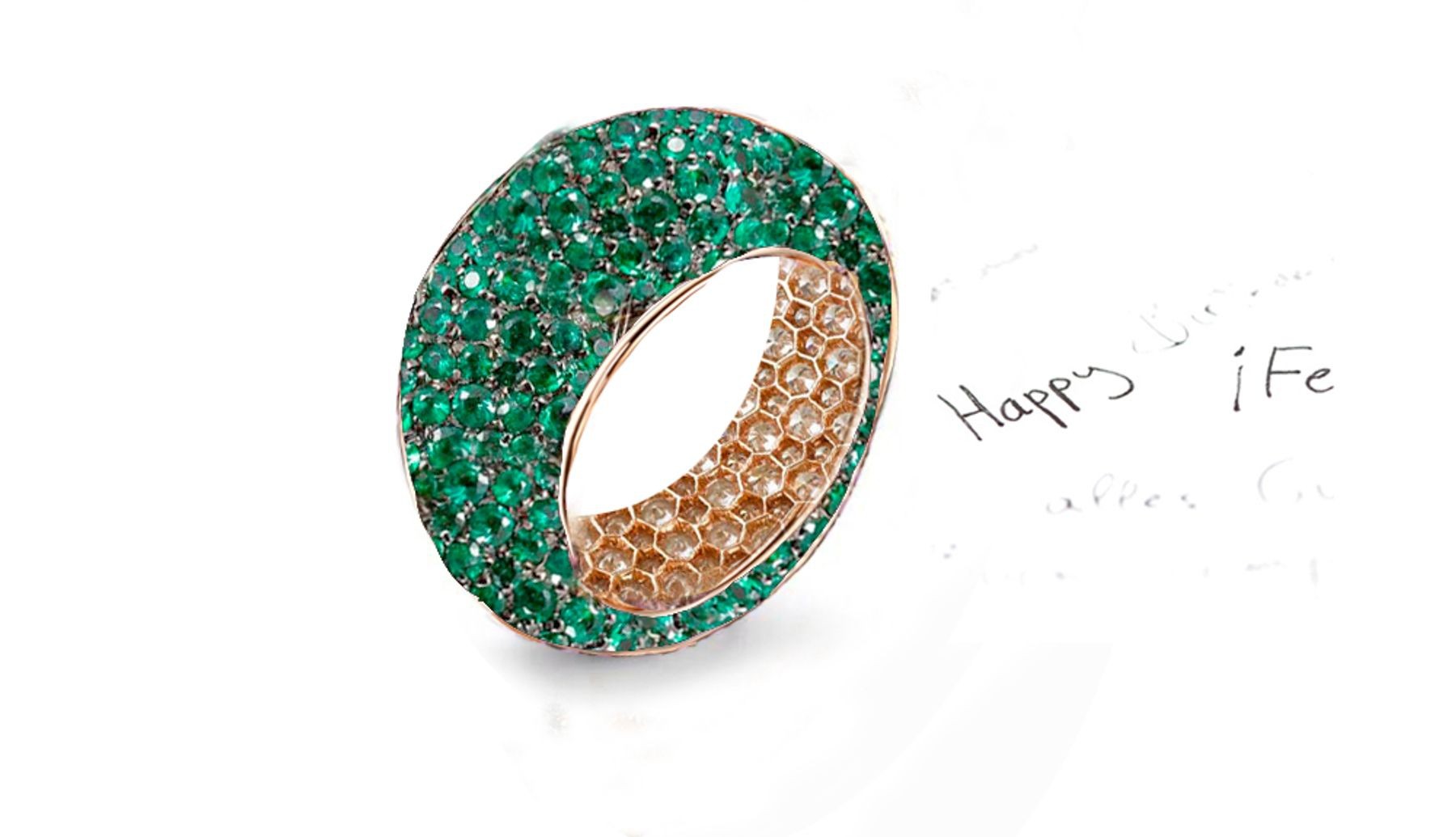 Fabulous Multi-Colored Diamonds & Precious Stones Eternity Band Rings